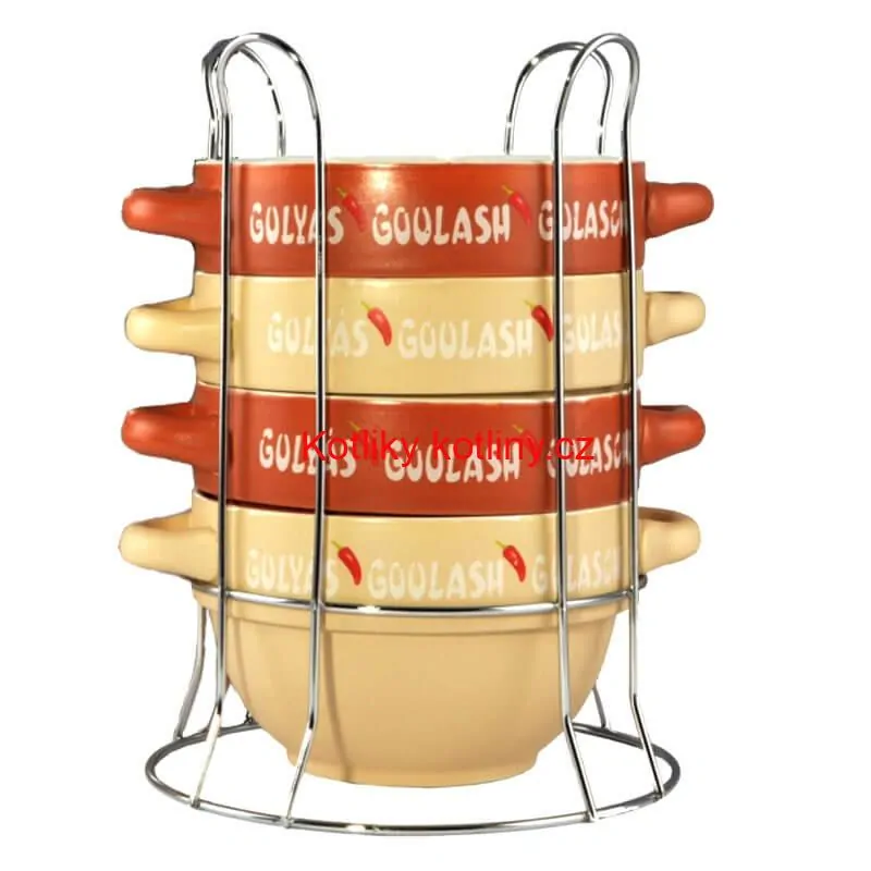Keramické misky na servírování guláše 0,75 l, 4 ks