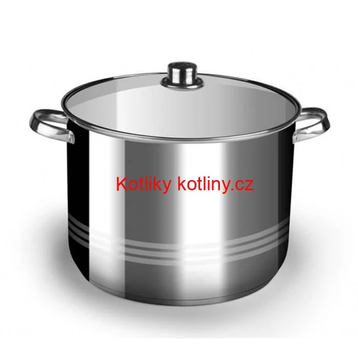 Nerezový hrnec 7 L + skleněná poklice
