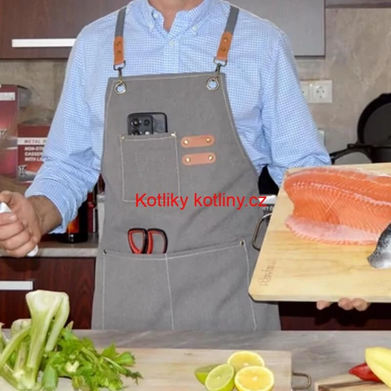 Zástěra na grilování ze silného plátna