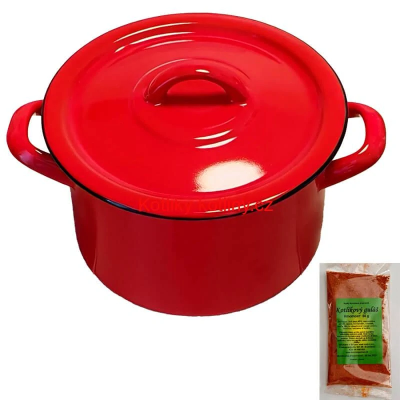 Smaltovaný hrnec s poklicí COMBI 12 l + směs koření na kotlíkový guláš 50 g