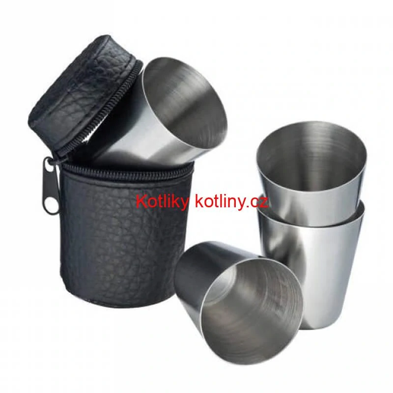 Turistické sklenice v pouzdru 4 ks 20 ml