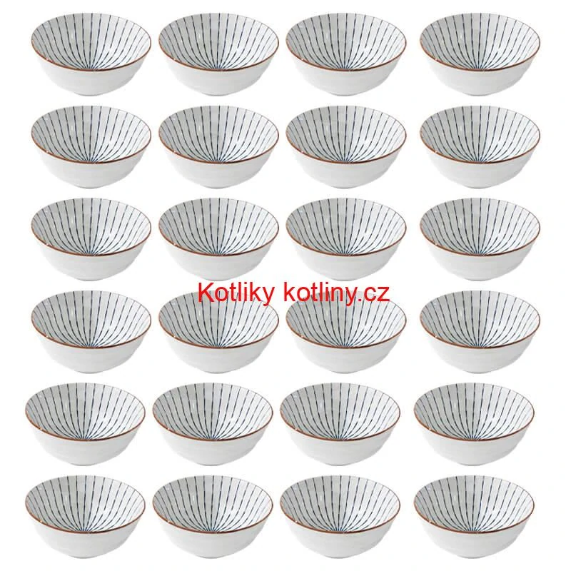 Sada 24 ks velkých keramických misek na guláš a polévky, 1 litr