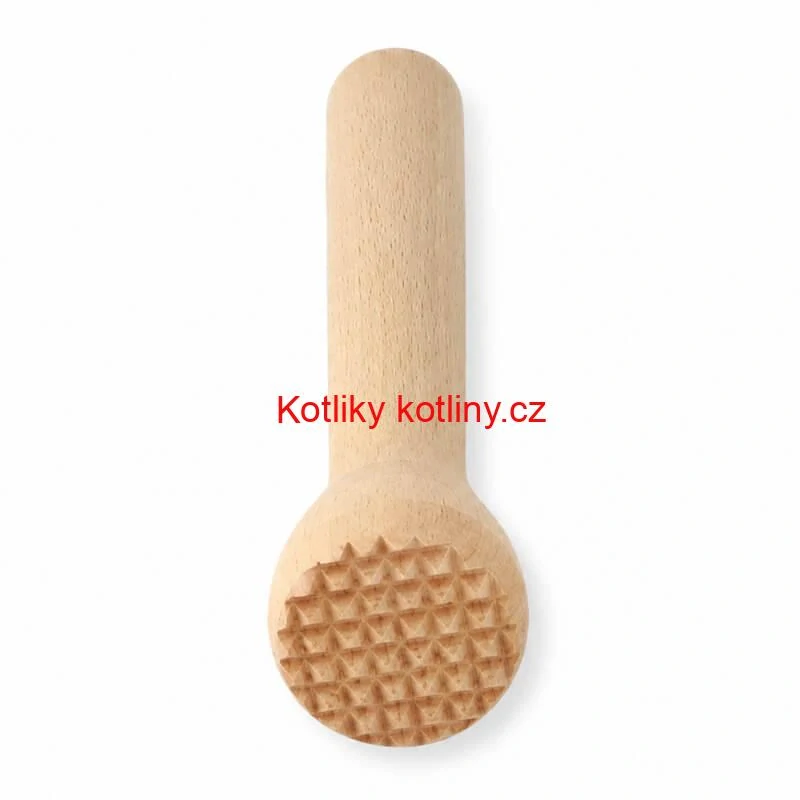 Dřevěný drtič na česnek a bylinky 22 cm