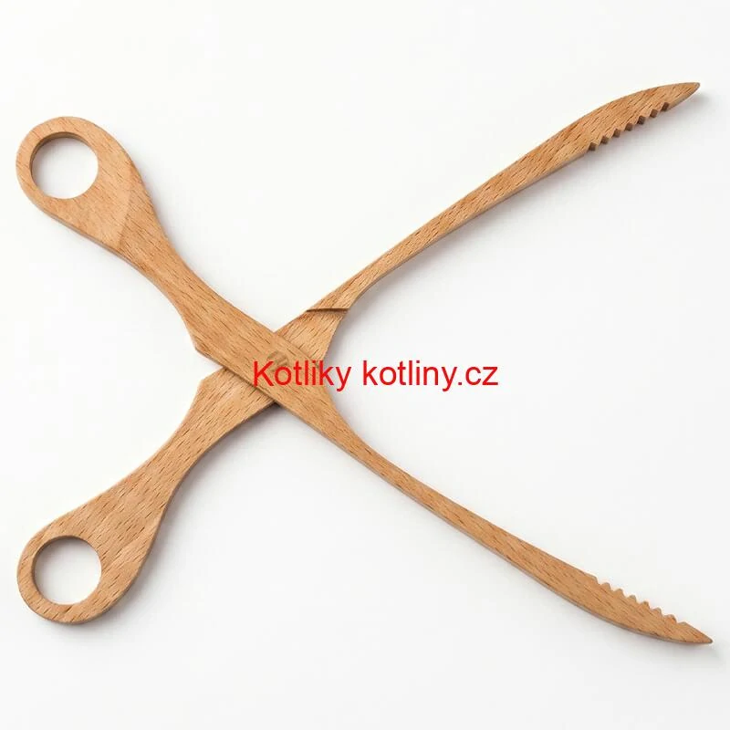 Dřevěné grilovací kleště 29 cm