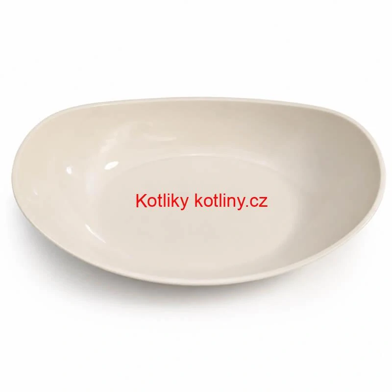 Plastová servírovací miska loďka 28,5 cm – smetanová