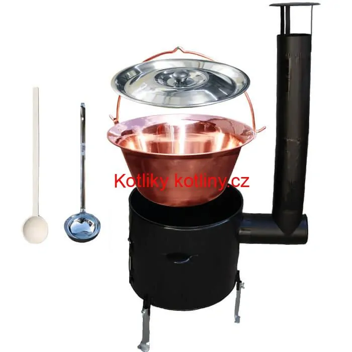 Měděný 20 L (1,2 mm) + smaltovaná kotlina 39 cm EXCLUSIVE