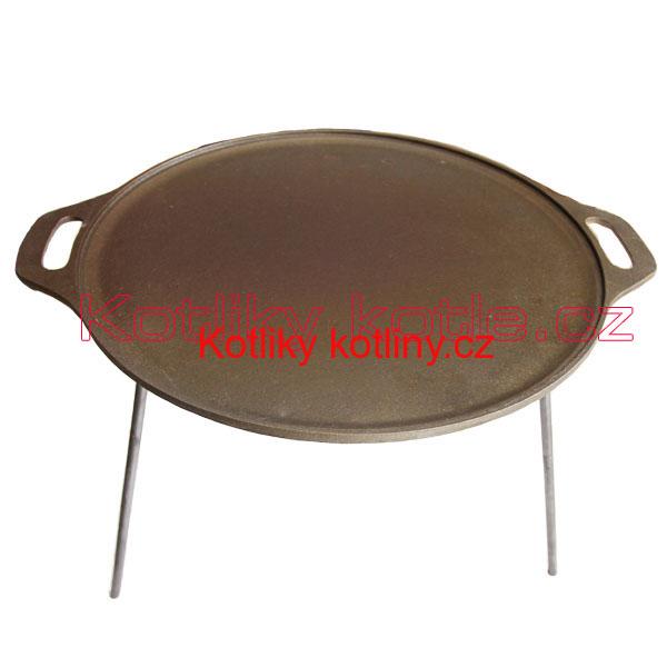 Litinová grilovací pánev s nožičkami