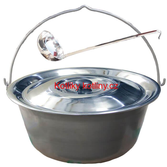 Nerezový kotlík 20 L (1,5 mm) + nerezová poklice