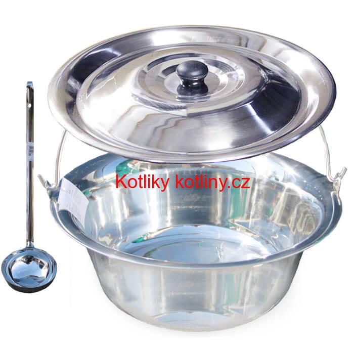 Nerezový kotlík 20 L (1,2 mm) + nerezová poklice