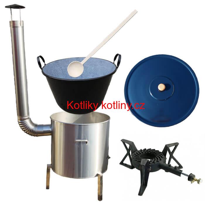 Zabijačkova nerezová souprava 80 L + hořák