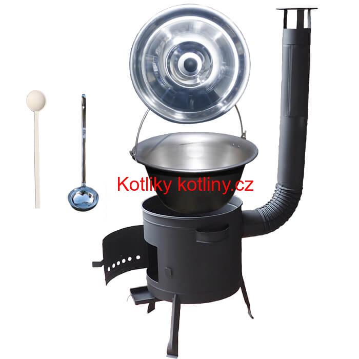 Kotlíkový gulášový set 36 PLUS 600 + nerezový kotlík 15 L (1,5 mm)