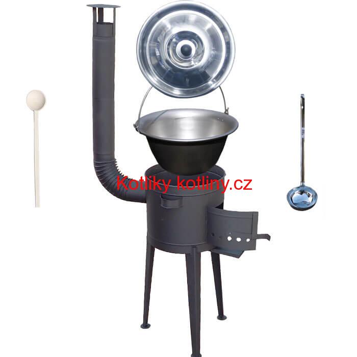 Kotlíkový gulášový set 36 PLUS 600 + silnostěnný nerezový kotlík 15 L (1,5 mm)