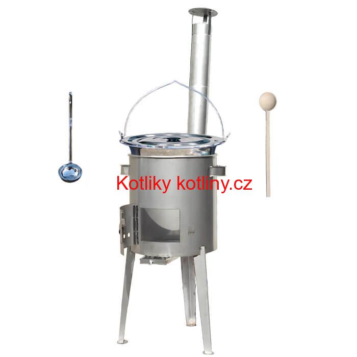 Nerezový kotlík 30 L (1,2 mm) + nerezová kotlina 45 cm LUXUS