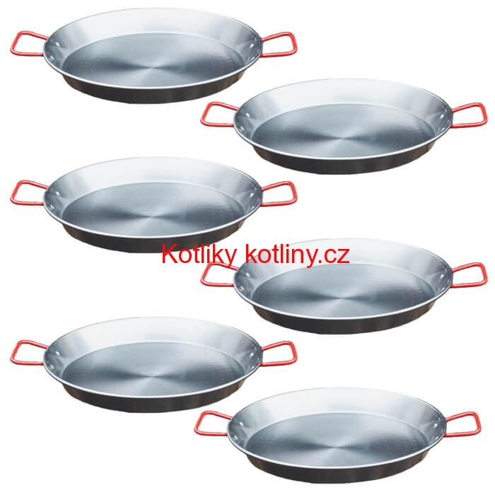 Paella Tapas catering 24 cm - 6 ks ocelových pánví