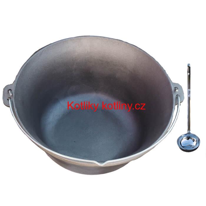 Litinový kotlík 14,5 L + Nerezová naběračka