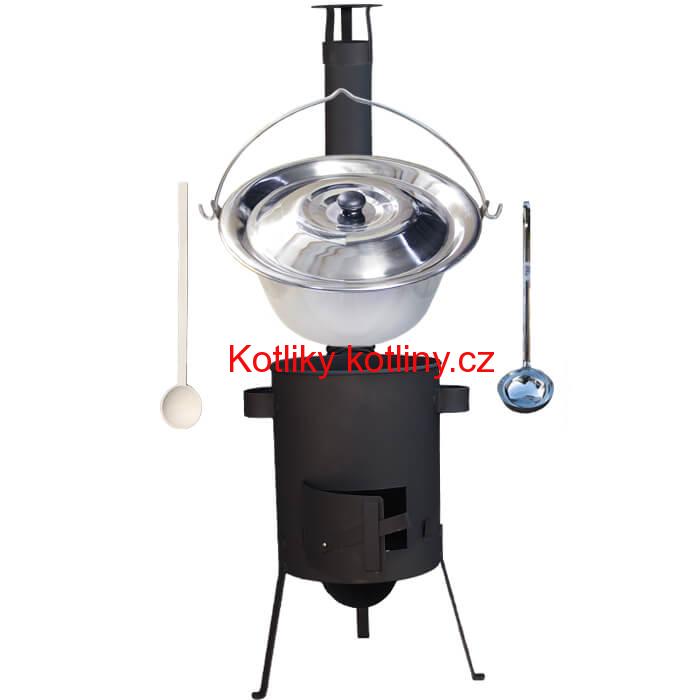 Nerezový kotlík 22 L (0,8 mm) + žáruvzdorná kotlina 42 PLUS 600 4 MM