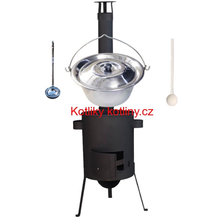 Nerezový kotlík 20 L (1,2 mm) + žáruvzdorná kotlina 42 PLUS 600 4 MM