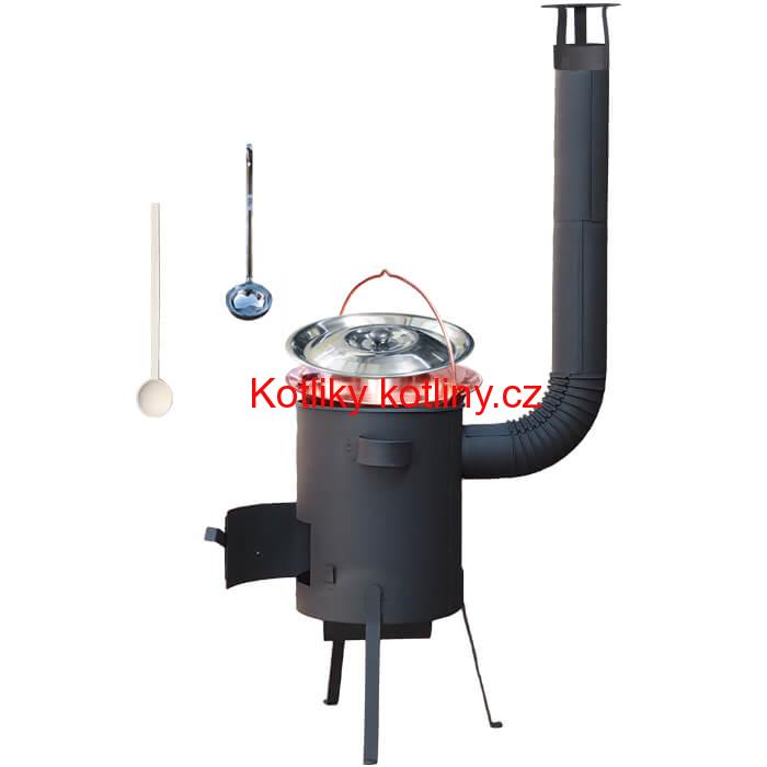 Měděný kotlík 30 L (1,2 mm) + žáruvzdorná kotlina 45 PLUS 600 4 MM