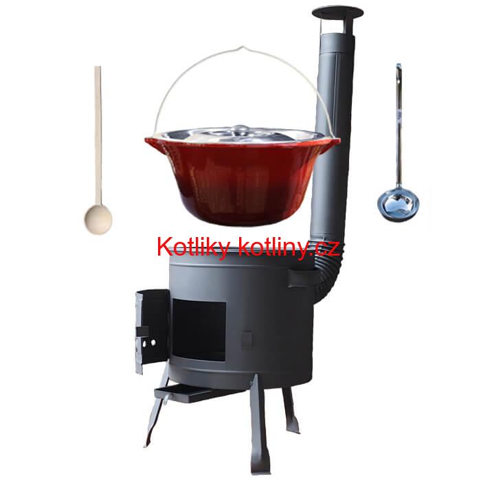 Litinový kotlík se smaltovanou úpravou 16 L + nízká kotlina 36 PLUS 600