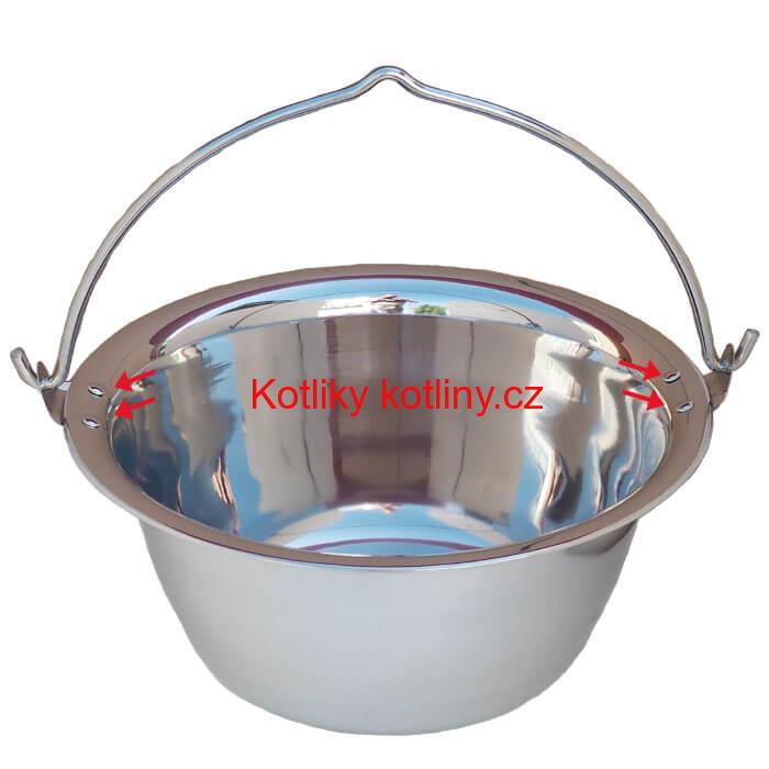 Nerezový kotlík 20 L (0,8 mm) s nýty