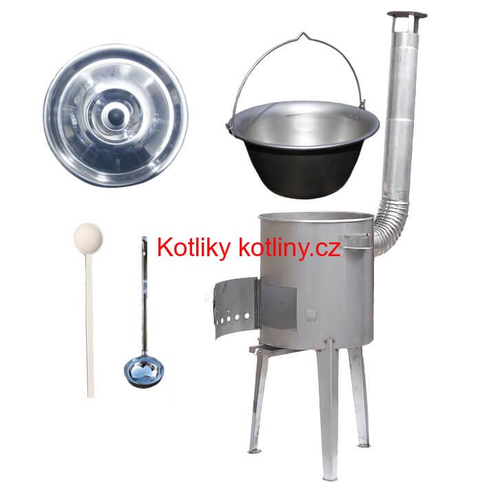 Nerezový kotlík 30 L (1,5 mm) + nerezová kotlina 45 cm LUXUS