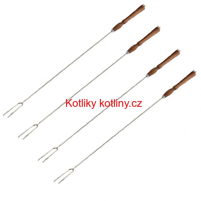 Vidličky na opékání 90 cm, 4 ks NEREZ