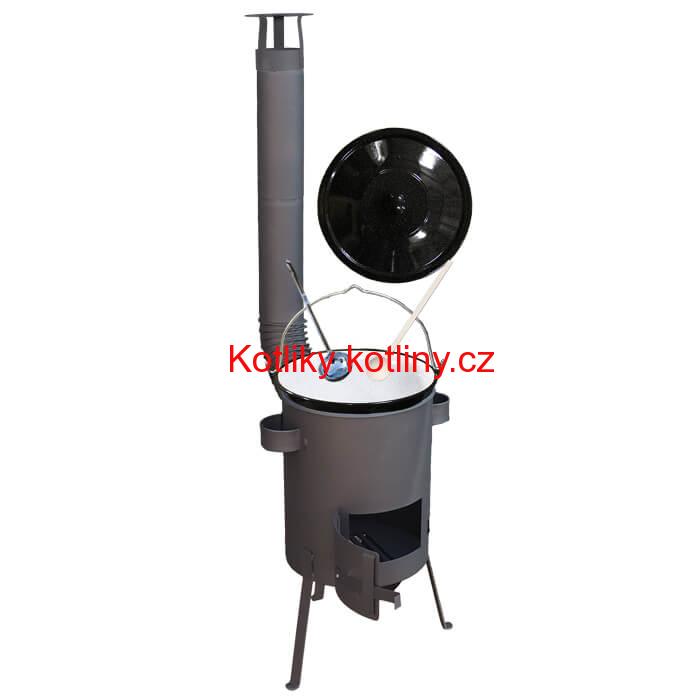 Smaltovaný kotlík 13 L + žáruvzdorná kotlina 36 PLUS 600 4 MM