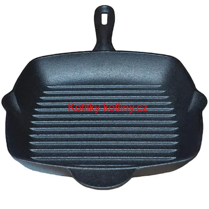 Litinová pánev na grilování a pečení 26 x 26 cm
