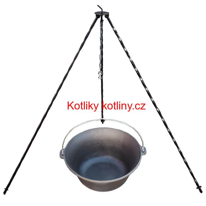 Litinový kotlík 7,2 L + trojnožka 1,2 m