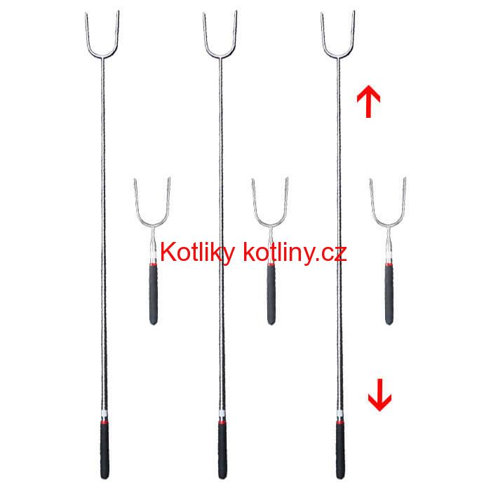 Vidličky na opékání 24,5 cm - 84,5 cm - teleskopické 6 ks
