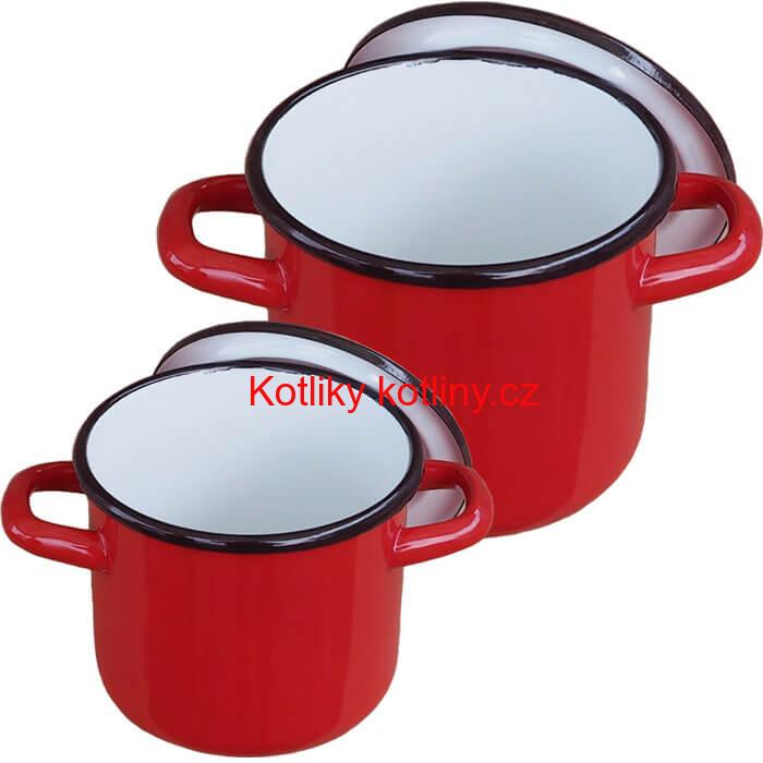 Smaltované hrnce s poklicemi 1 L + 2 L Classic