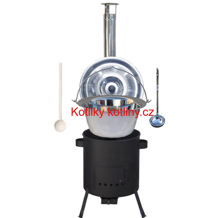 Nerezový kotlík 22 L (0,8 mm) + žáruvzdorná kotlina (1 mm) 42 PLUS 600