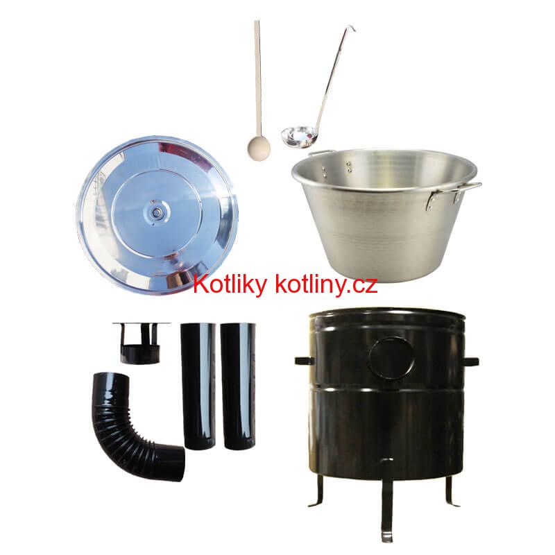 Nerezový kotel 70 L + kovová kotlina 56 cm BIG PARTY