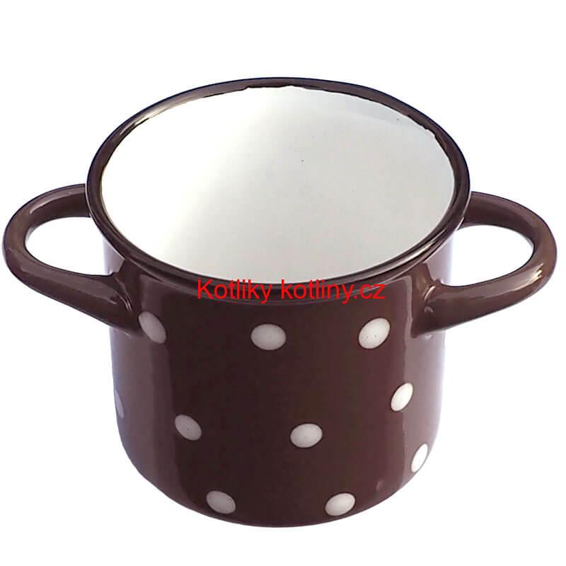 Keramický hrnek na polévku - hnědý DECOR