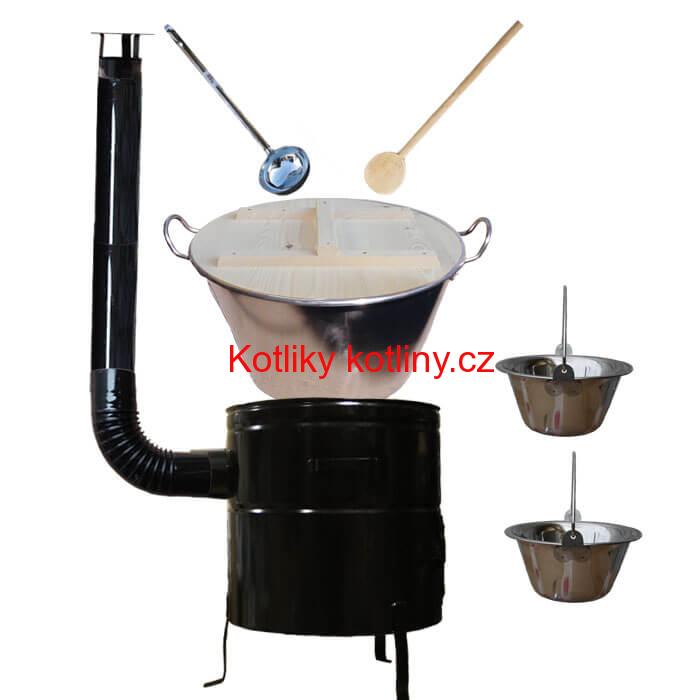 Zabijačková nerezová souprava 100L MAX + 2 servírovací kotlíky
