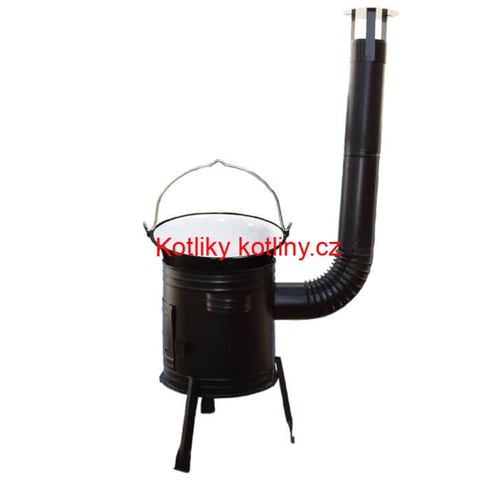 Smaltovaný kotlík 13 L (1,2 mm) + kovová kotlina 36 CLASSIC (KOV) Easy party