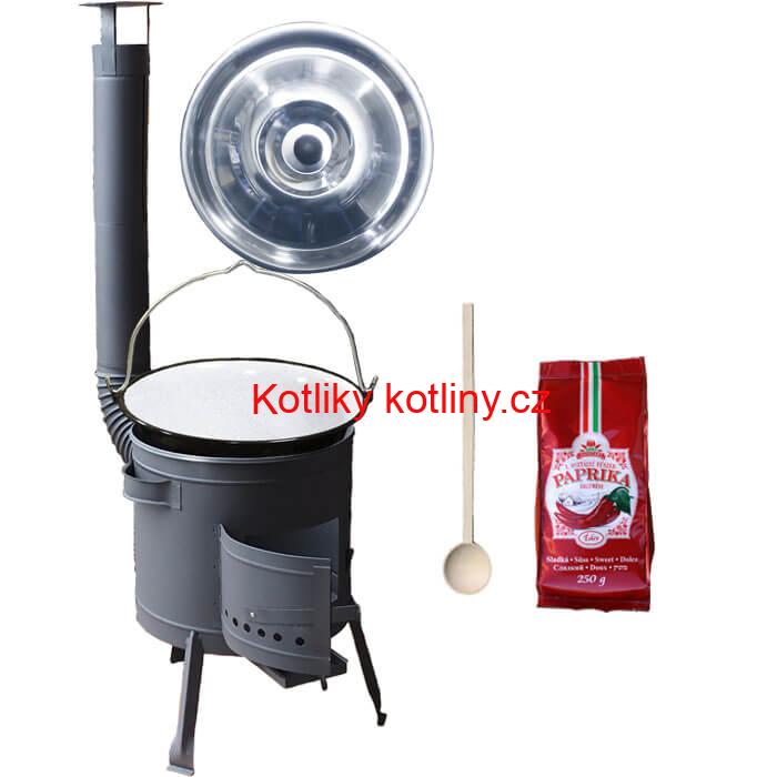 Smaltovaný kotlík 22 L (1,2 mm) + silnostěnná (1,5 mm) žáruvzdorná kotlina BALKY STRONG 42 PLUS 600