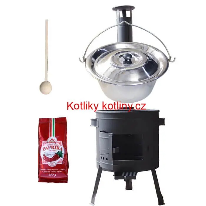 Nerezový kotlík 22 L (0,8 mm) INOX + silnostěnná (1,5 mm) žáruvzdorná kotlina BALKY STRONG 42 PLUS 600