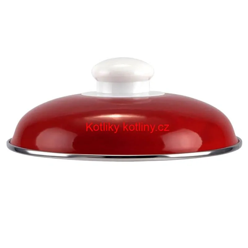 Smaltovaný kastrol s poklicí 1,5 L červený + pikantní směs koření 50 g Kotlíkový guláš