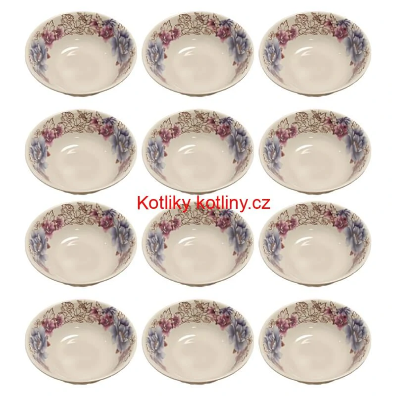 Plastová miska s květinovým vzorem (750 ml) – nyní v sadě 12 kusů!