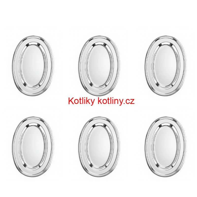 Nerezové podnosy pro catering - set 6 ks (45,5cm) - Servíruj s jistotou a stylem
