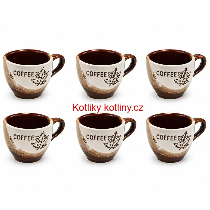 Sada keramických hrnků na kávu 100 ml 6 ks