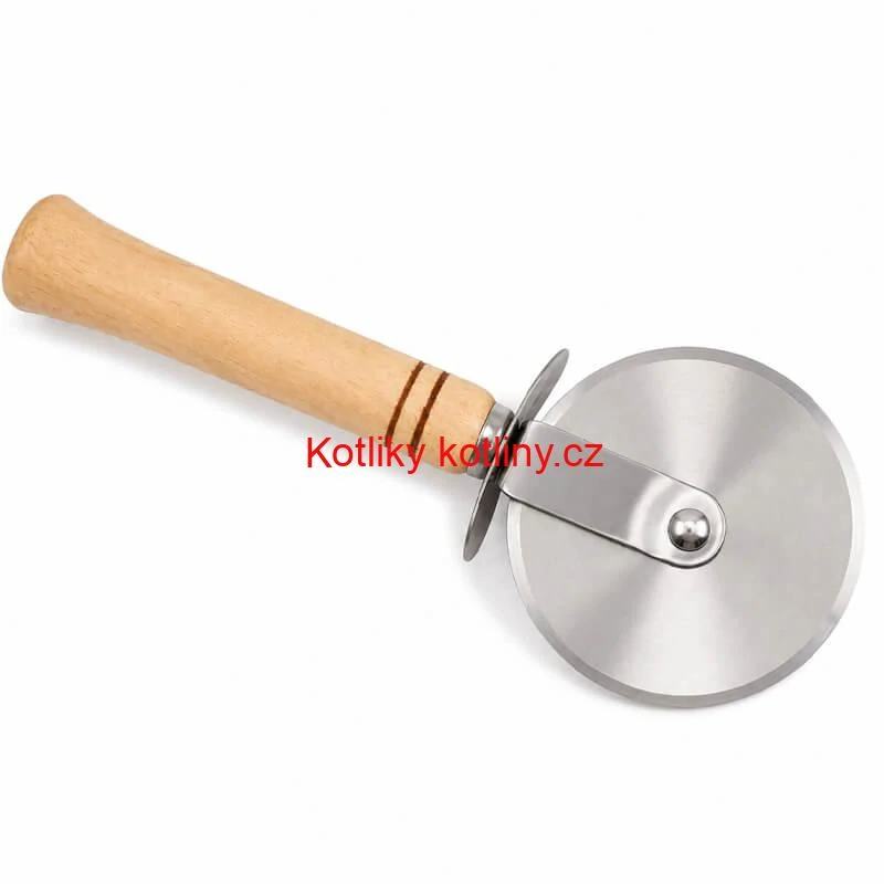 Kráječ na pizzu s dřevěnou rukojetí 22 cm