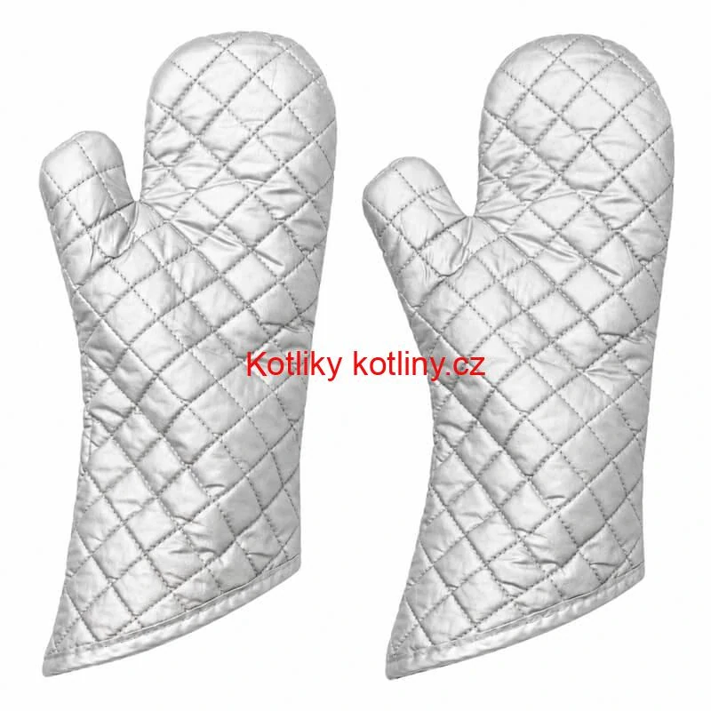 Chňapky stříbrné dlouhé 35 cm — sada 2 ks
