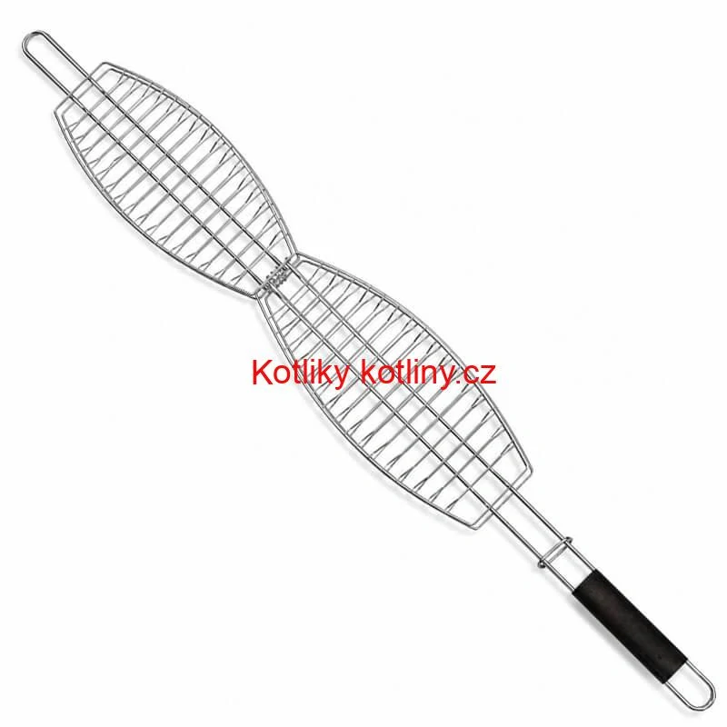 BBQ grilovací rošt na ryby – nerezové grilovací kleště 65 × 15 × 4 cm
