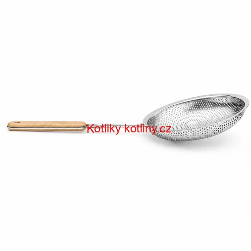 Hliníkové sítko 16 cm s dřevěnou rukojetí