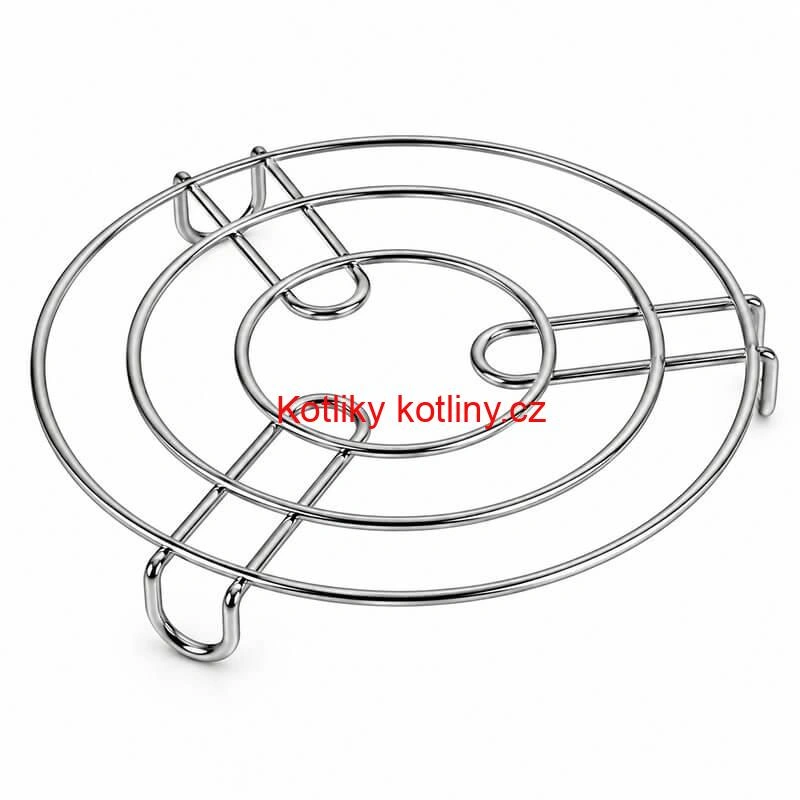 Kulatá nerezová podložka pod hrnec s průměrem 20 cm a výškou 2 cm