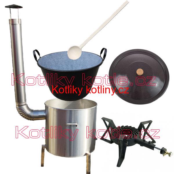 Zabijačkova nerezová souprava 50 L + hořák