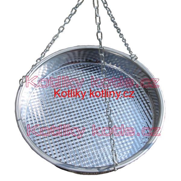 Nerezová pánev s řetízkem 42 cm 