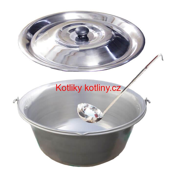 Nerezový kotlík 10 L (1,5 mm) + nerezová poklice